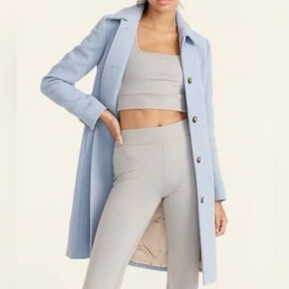 J.Crew Misty Blue Wool Lady Day Coat - NEW with Tags - Picture 3 of 5